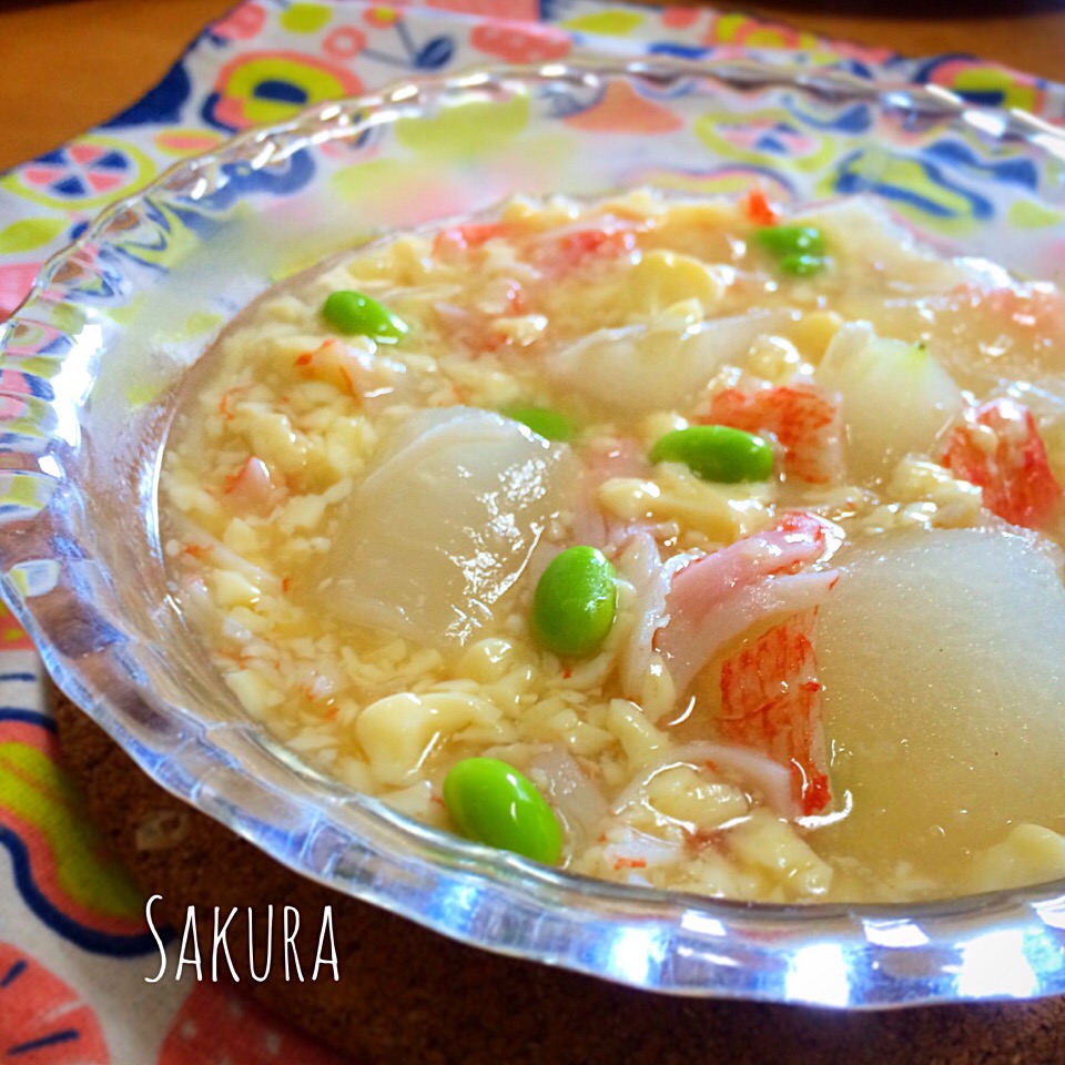 久々に作りました?
Tomoko Itoさんの料理 玉子豆腐とカニカマ使って簡単うまうまあんかけ冬瓜♥