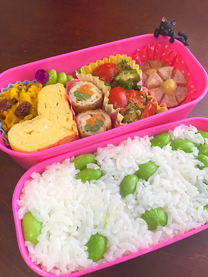 昨晩のおかずを詰めたお弁当♡