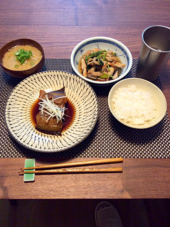 カレイの煮付け晩ご飯