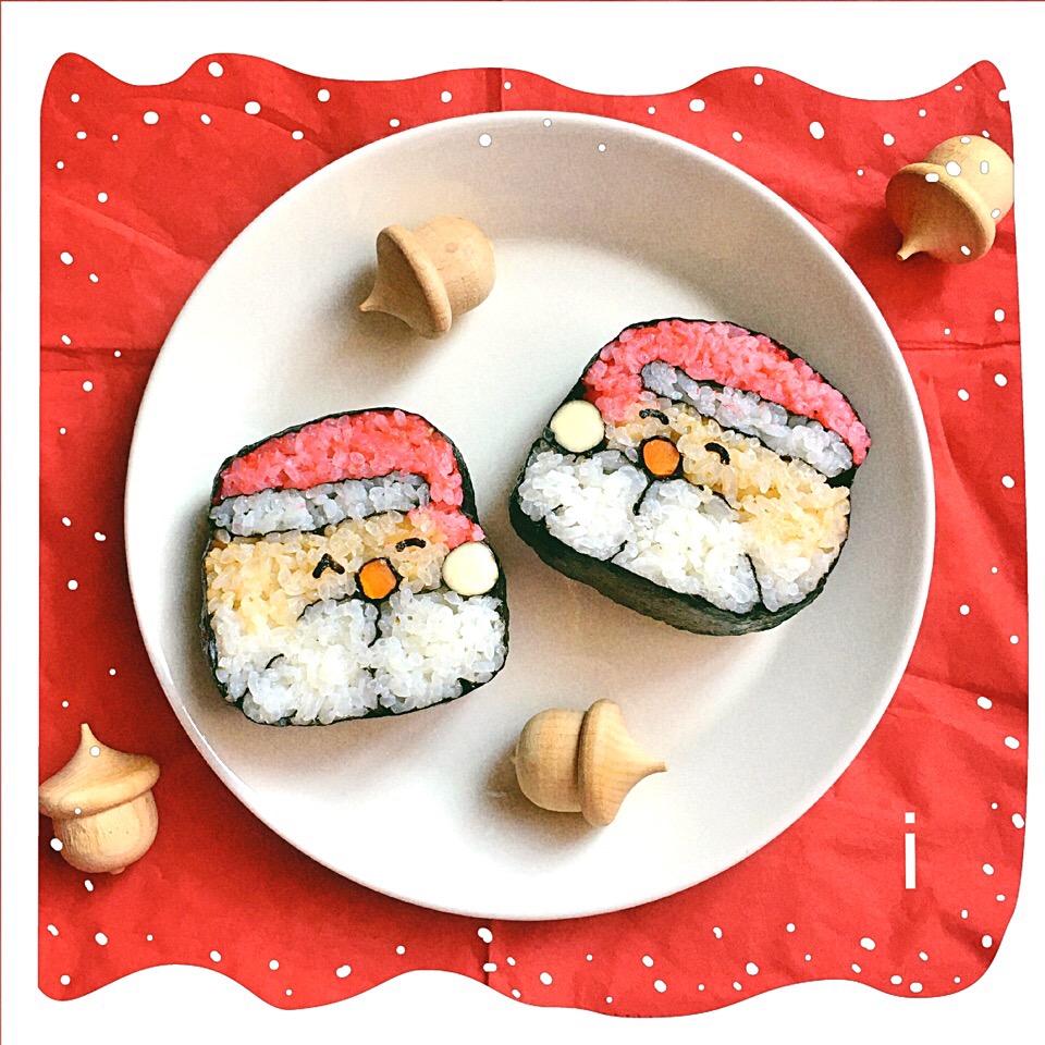 飾り巻き寿司 ? サンタクロース 【Decorative Sushi Roll / Santa Claus】