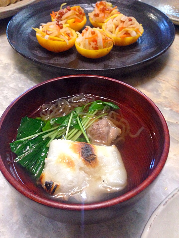 お雑煮〜あご出汁が美味しい❤️