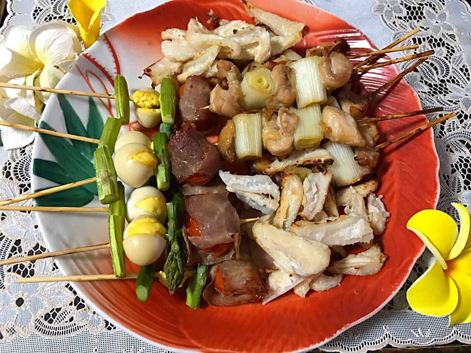 焼き鳥でお花見?妄想〰