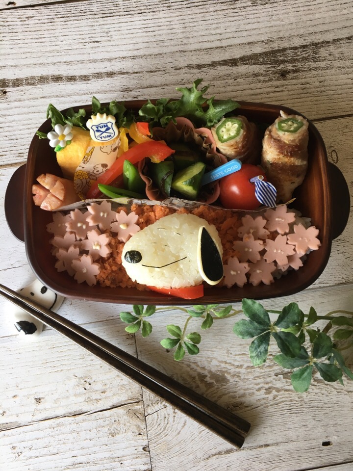 お花見?〜スヌーピー弁当♡