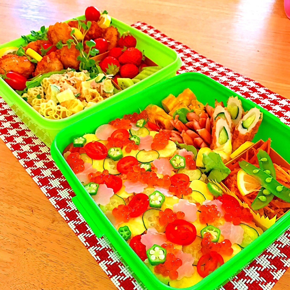 #水玉ちらし寿司 #お弁当