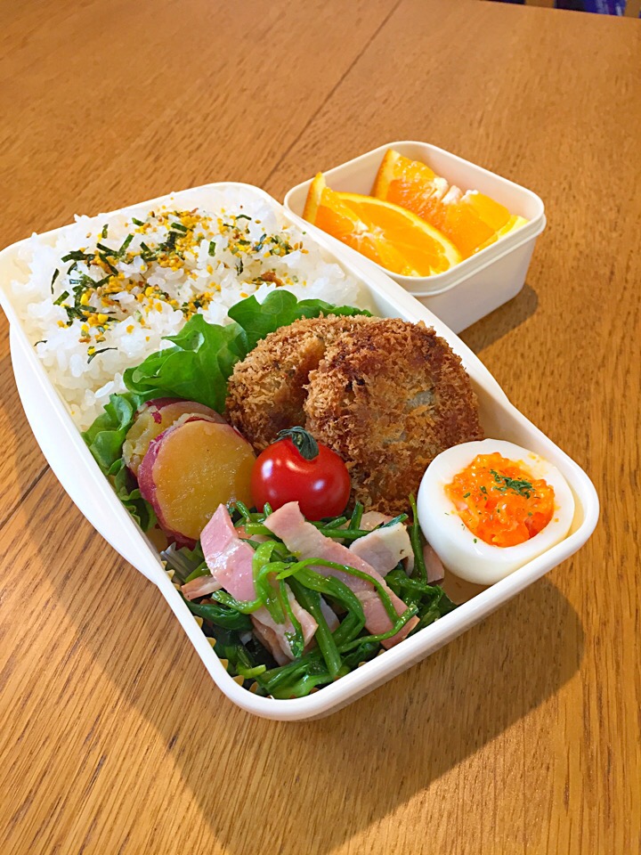 高校生息子  ひじきコロッケ弁当