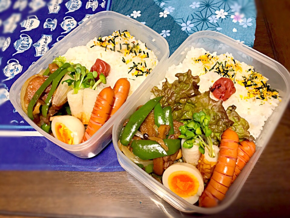 #野菜炒め弁当