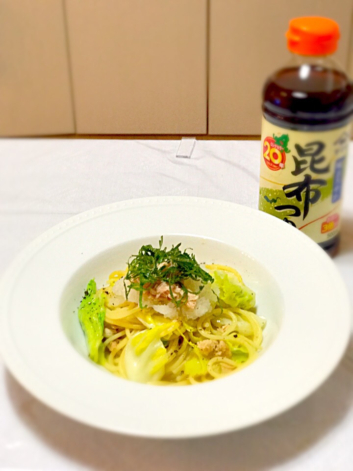 春キャベツとツナの和風パスタ