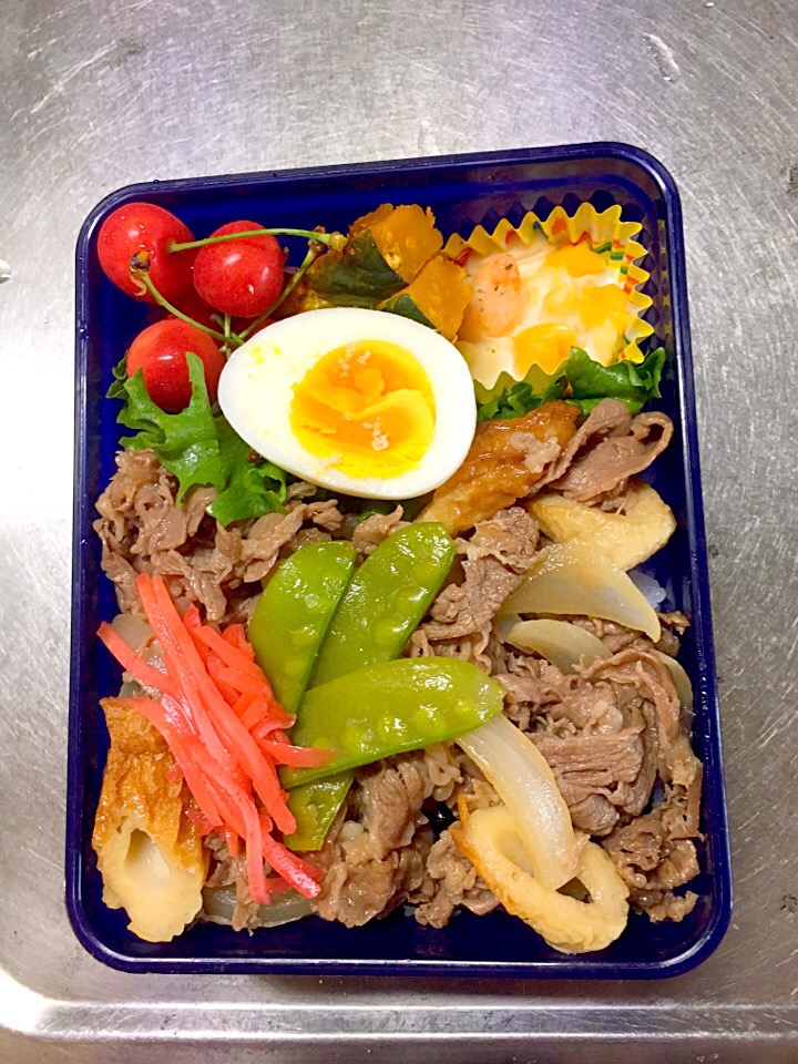 牛丼弁当#高校生男子弁当 #息子弁当