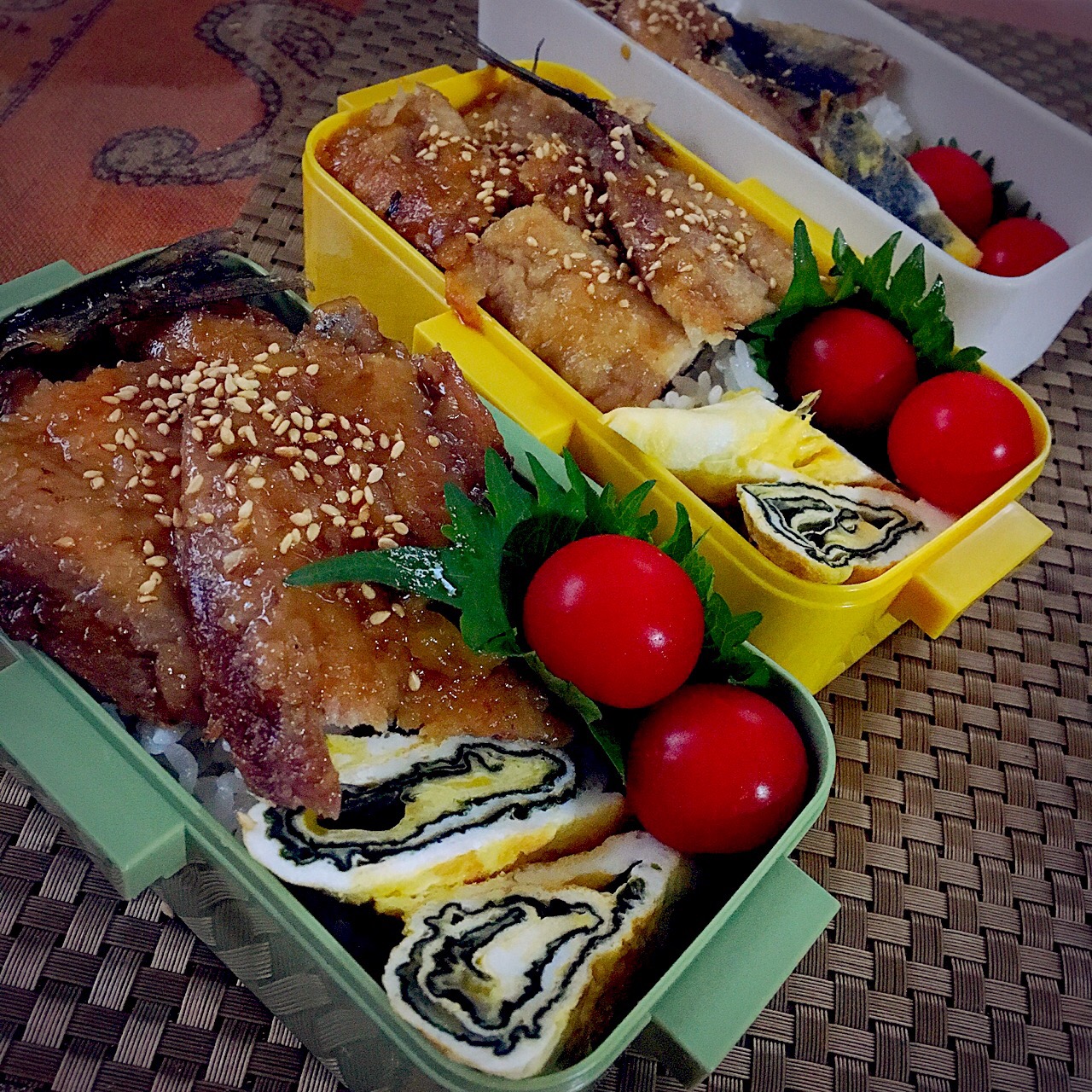 #お昼ご飯 #卵焼き #お弁当 

6.29 今日のお弁当???
秋刀魚の蒲焼き〜?