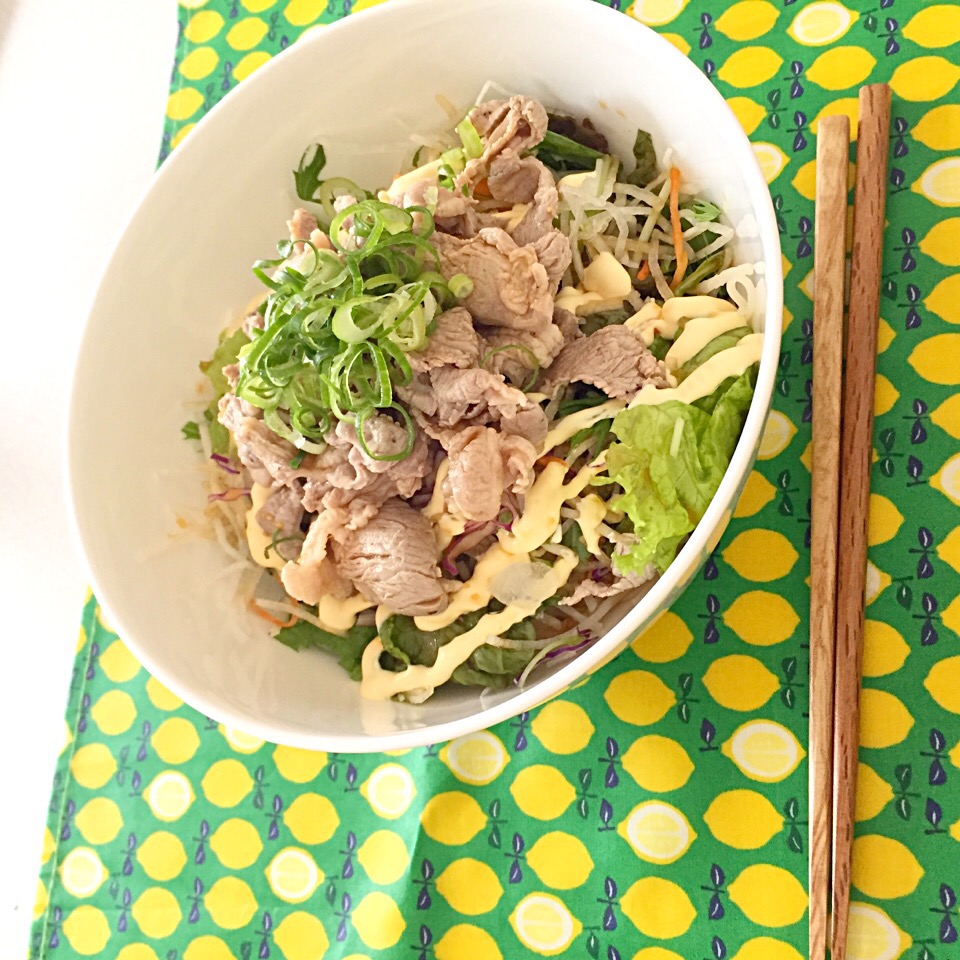 豚しゃぶサラダそうめん