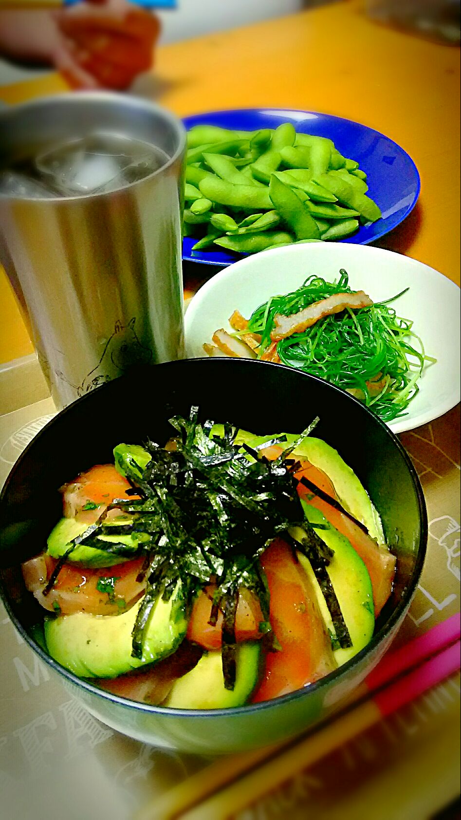 漬けサーモン&アボカド丼✨⤴