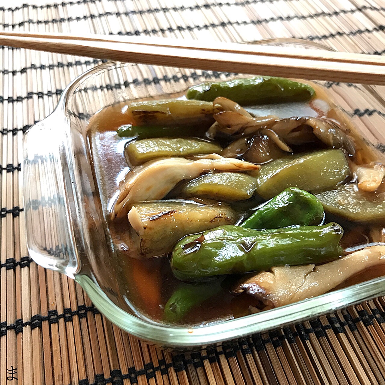 夏野菜と舞茸の焼き浸し