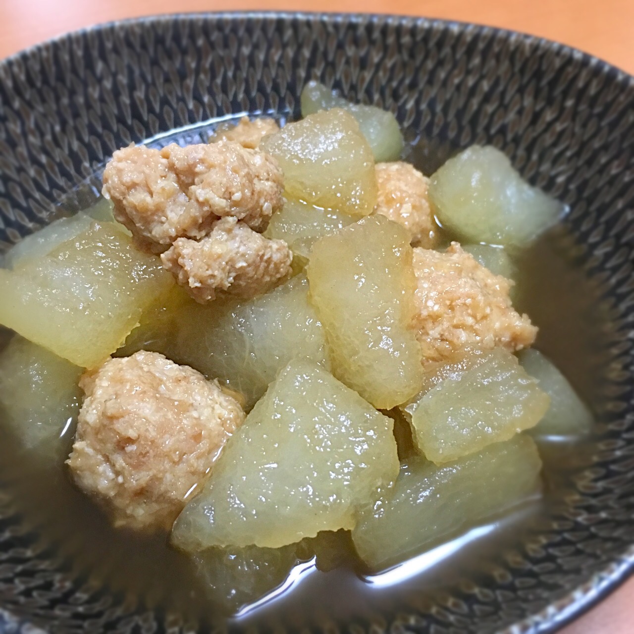 旬の冬瓜と鶏団子の煮物