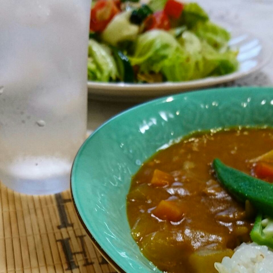 大麦ごはんの夏カレーライス