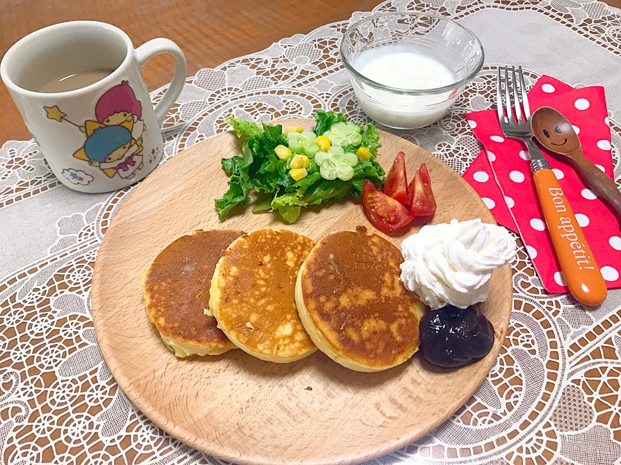 娘の夏休み朝ごはん?