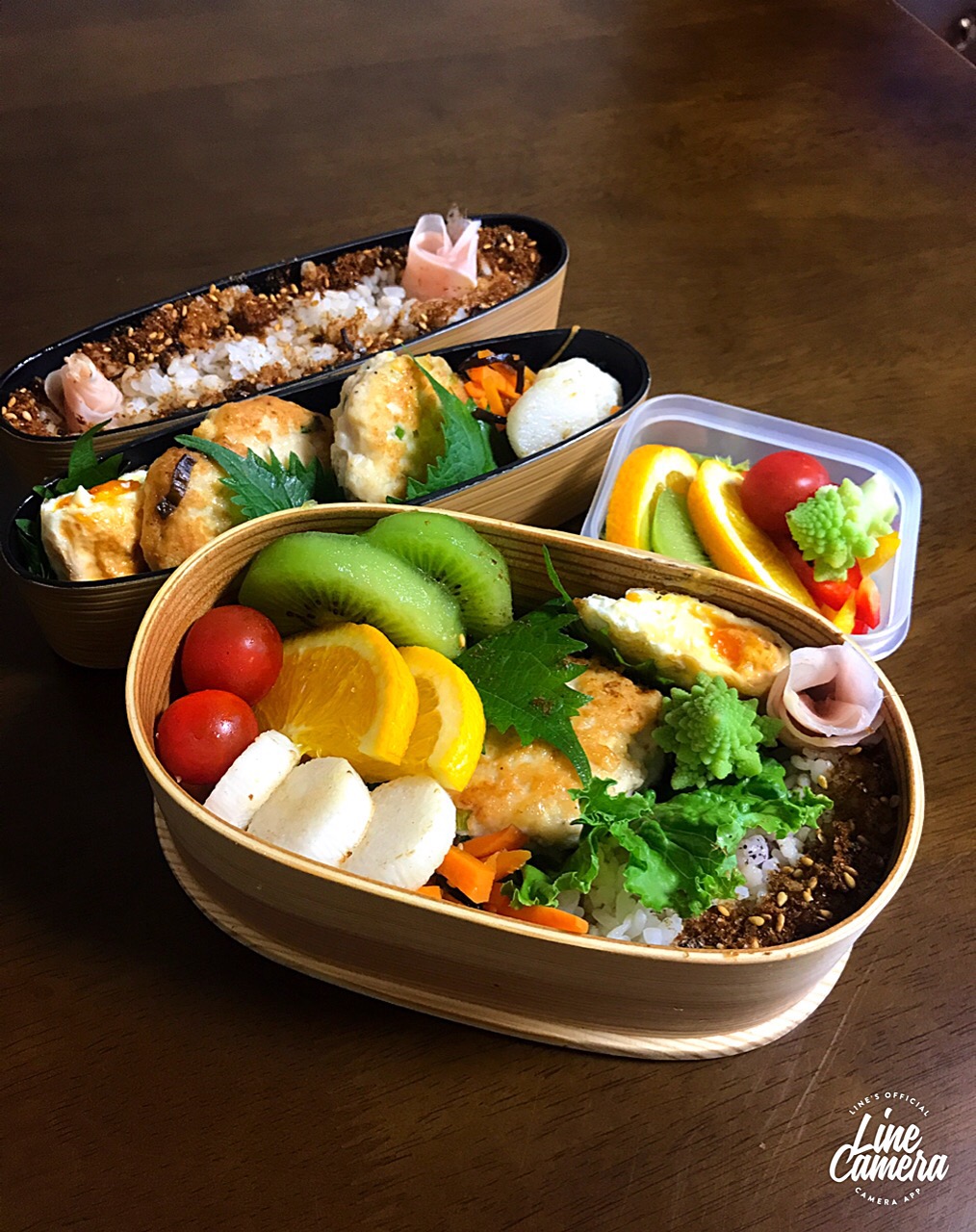 今日の2人のお弁当?♪豆腐ハンバーグ