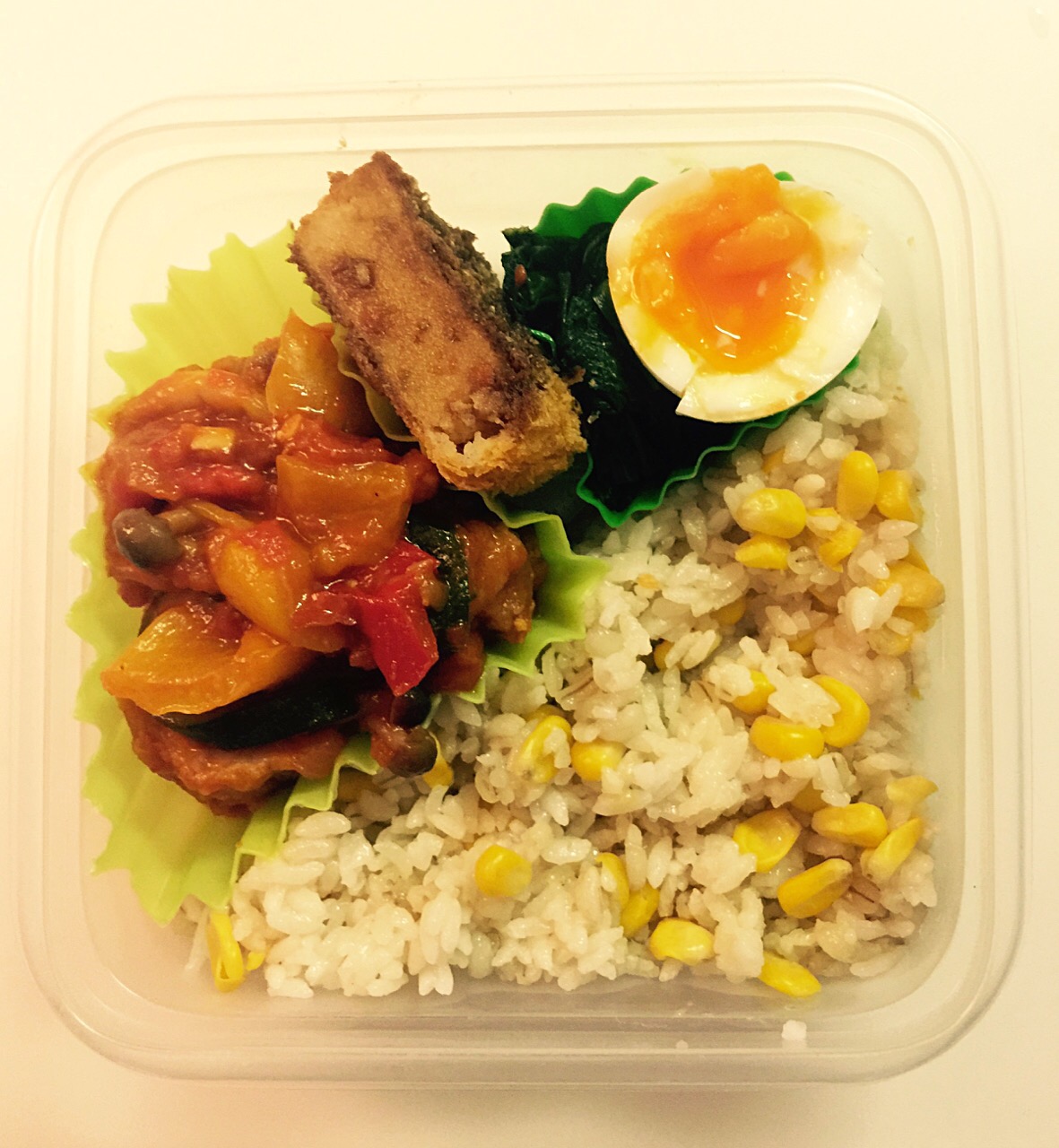 8/3 本日のジップロックお弁? #チキンと夏野菜のトマト煮込み  #本日のお弁当