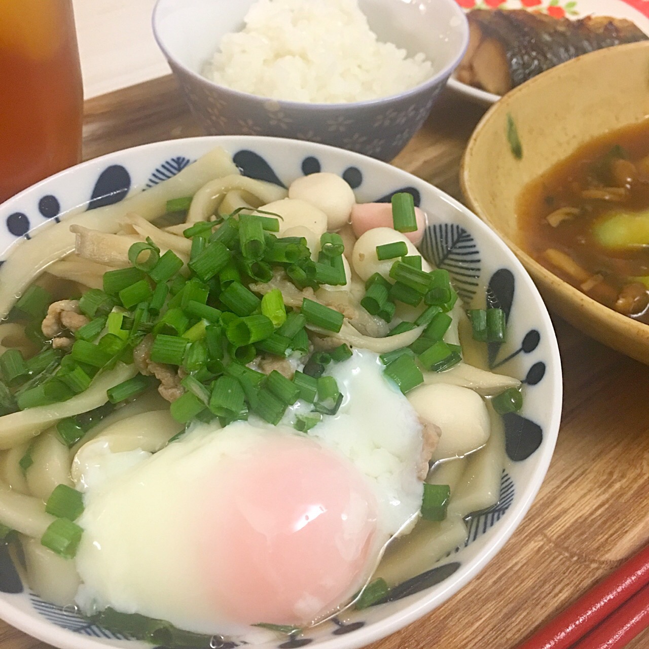 肉うどん温玉のせ♡