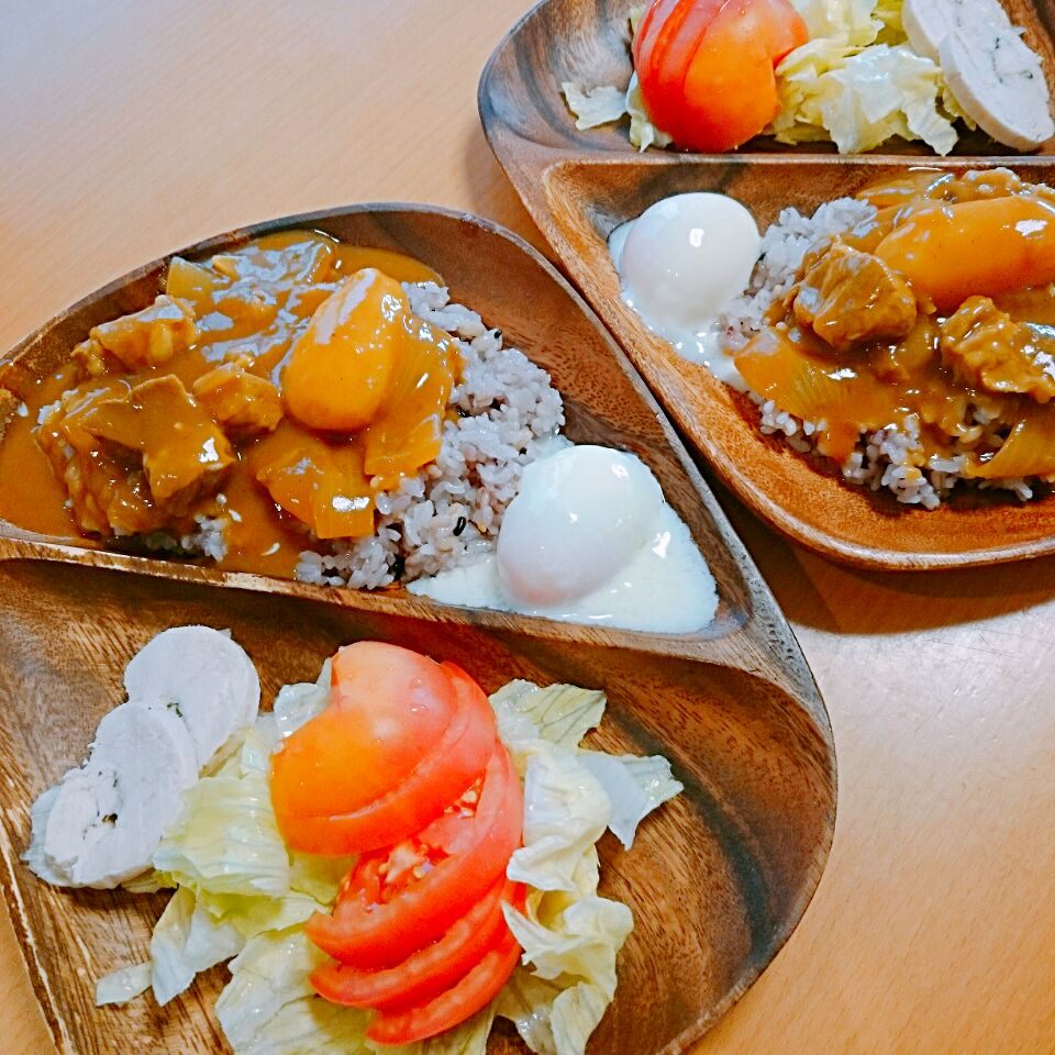 温玉のせカレー♪