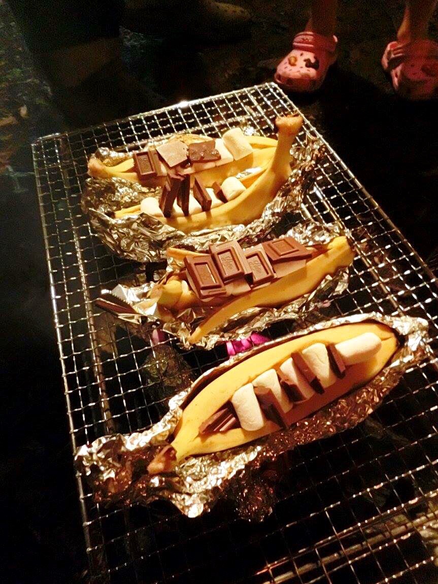 チョコとマシュマロを詰めた焼きバナナ アウトドア料理グランプリ17 ヤマサ醤油株式会社