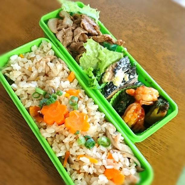 9/25 ツナとシメジの炊き込みご飯な旦那様お弁当