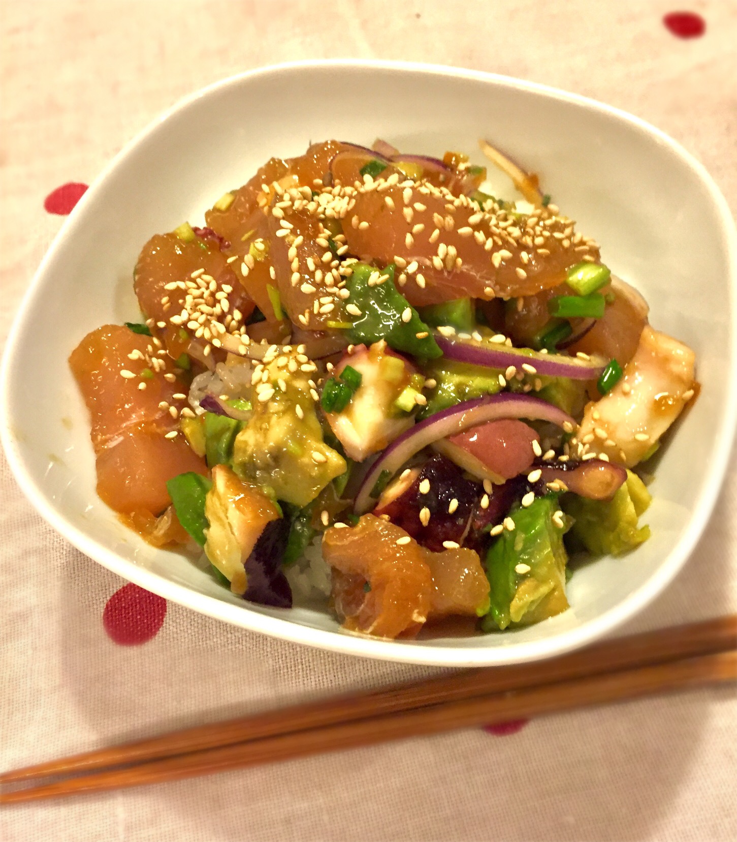 ハワイアンメニュー ポキ丼