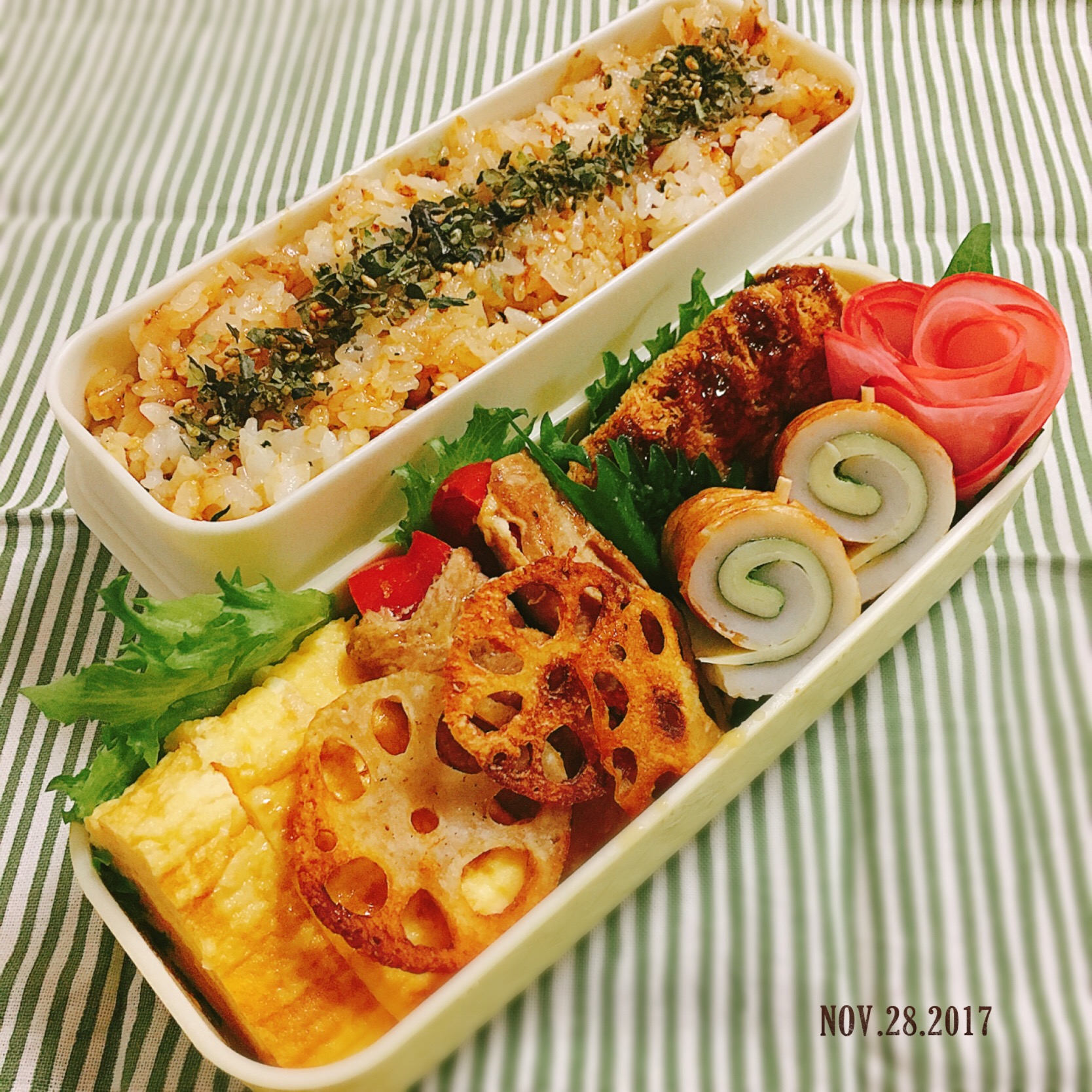 今日の #お弁当  #弁当  #お弁当記録  #混ぜご飯