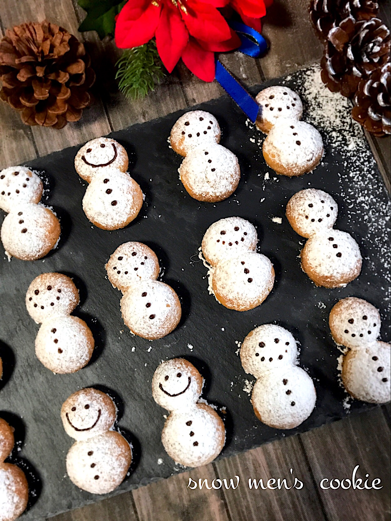 スノウマンボールクッキー☃️