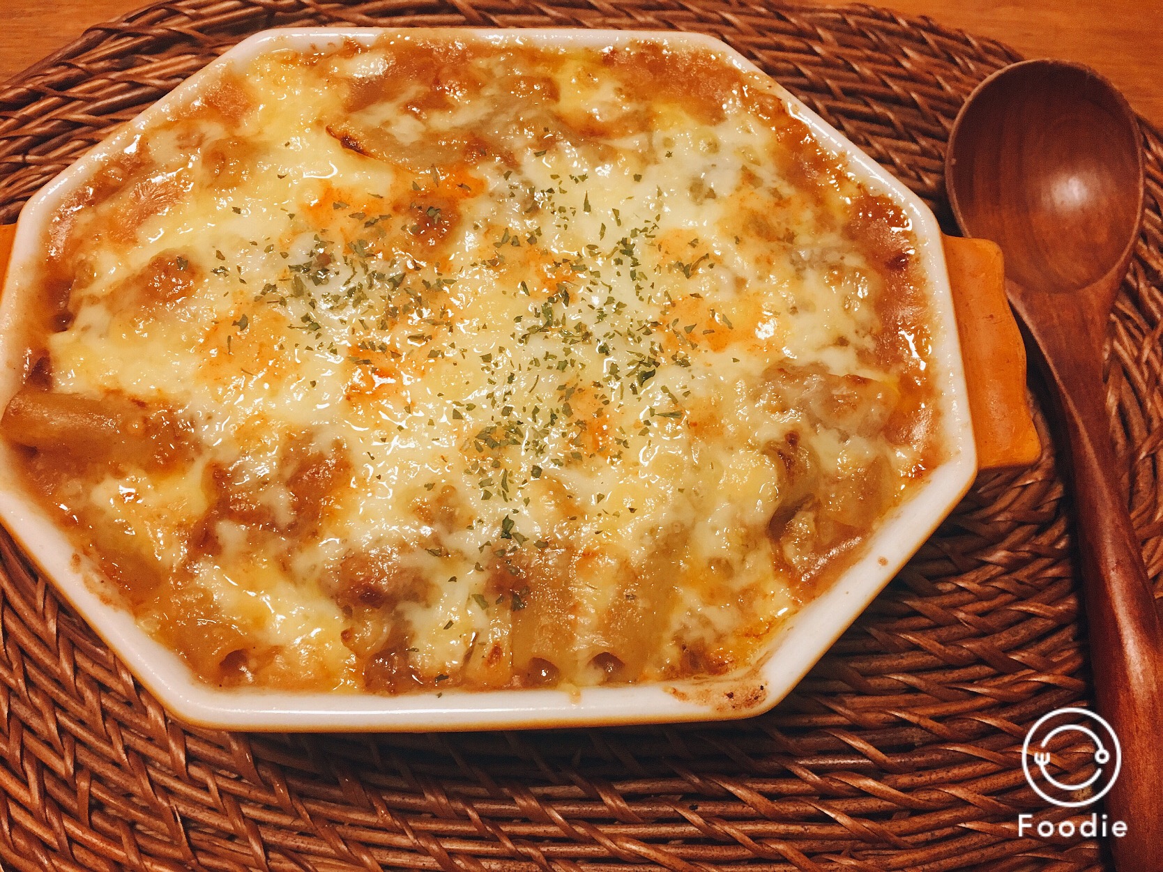 あつあつグラタン? チーズたっぷり☆ イタリアのおばぁちゃんちのご飯風？って騒いでみたりw\( ˆoˆ )/