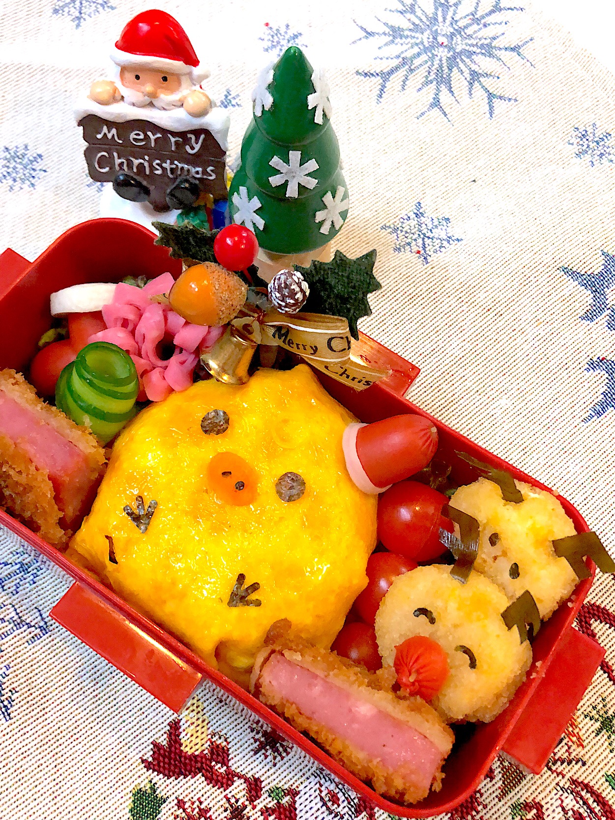 キャラ弁 クリスマスお弁当 キイロイトリ 娘のお弁当 学生弁当 クリスマスパーティーグランプリ ヤマサ醤油株式会社