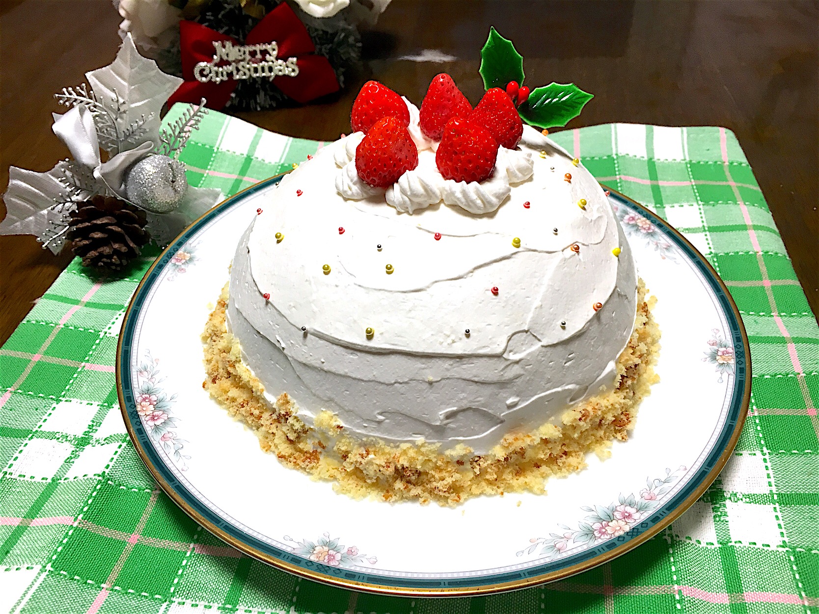 スノードームXmasケーキ