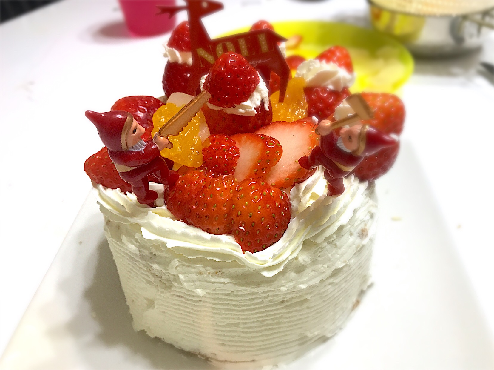 子供らとケーキ作った