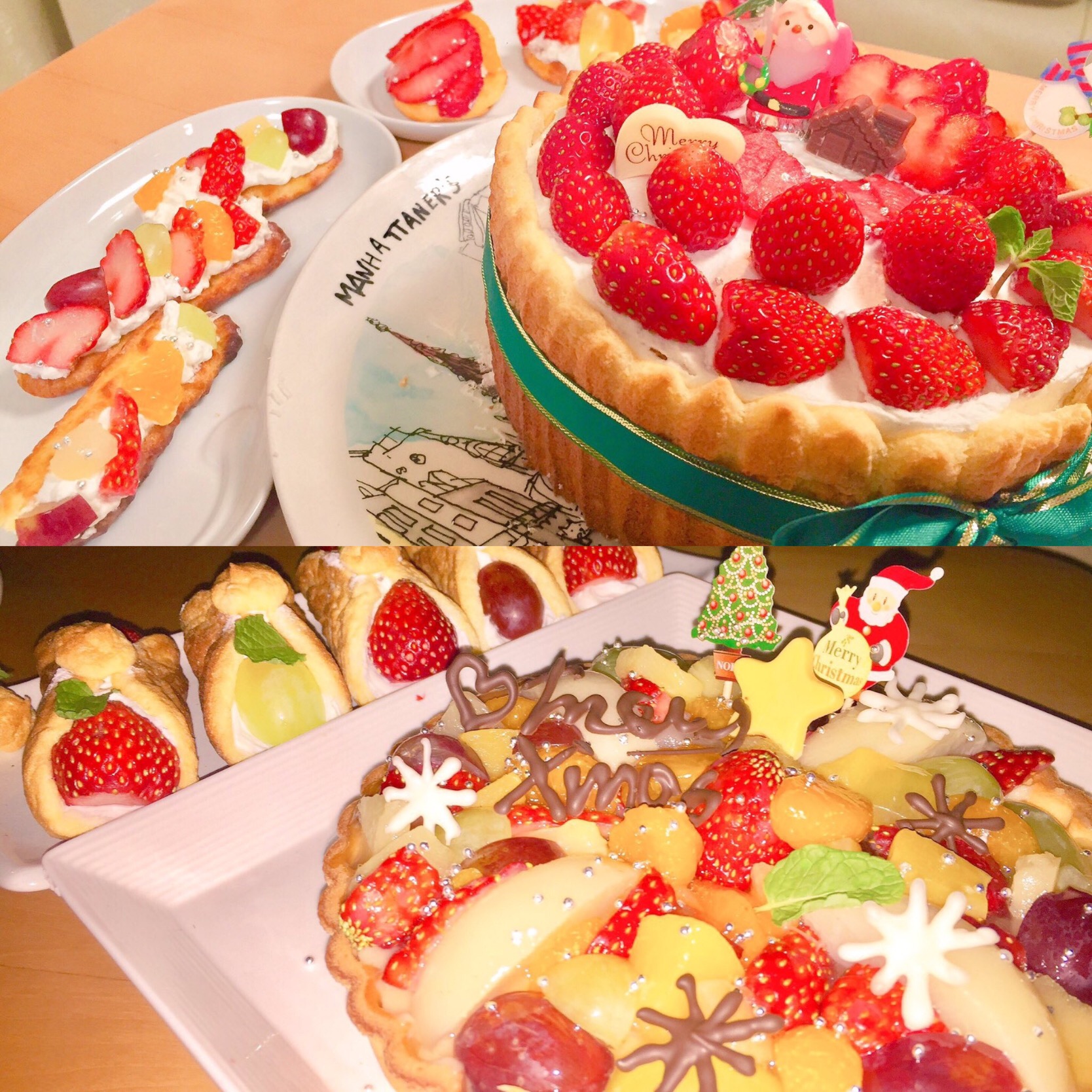 #クリスマスケーキ 
 #フルーツタルト 
 #ショートケーキ 
 #手作りケーキ