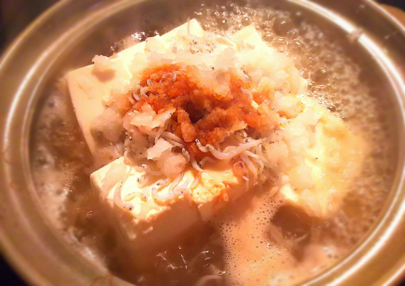 しらすおろしの湯豆腐