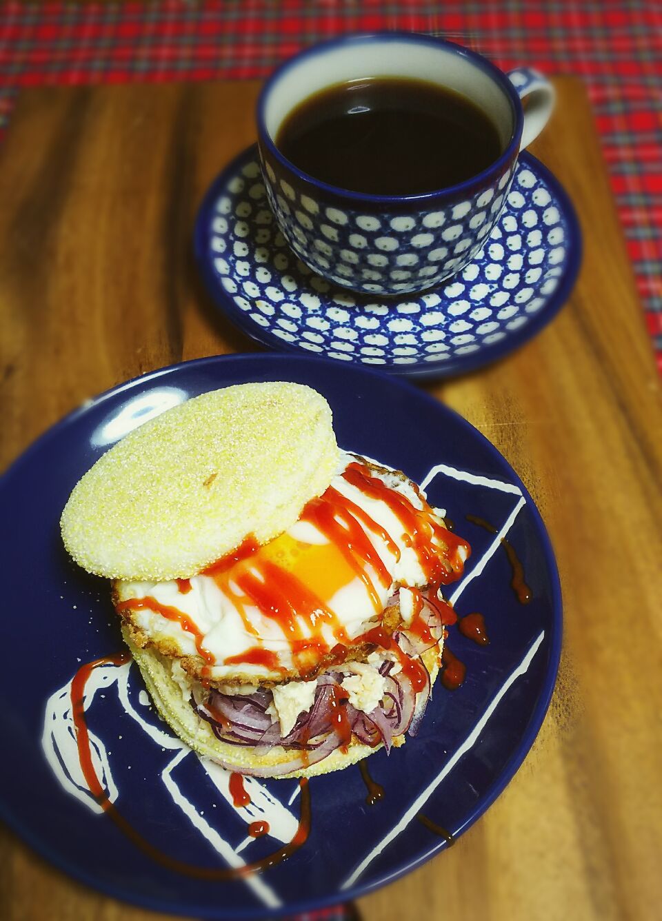 English muffin open sandwich 
Morning ぱん～?