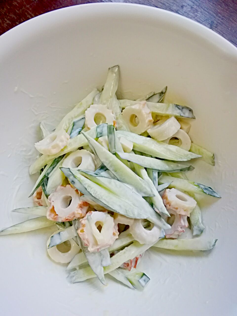 ちくわときゅうりとブラックペッパーチーズのマヨネーズ和え 味なめらか絹しょうゆを少しとレモン汁も入れました 絹和えグランプリ2018 ヤマサ醤油株式会社