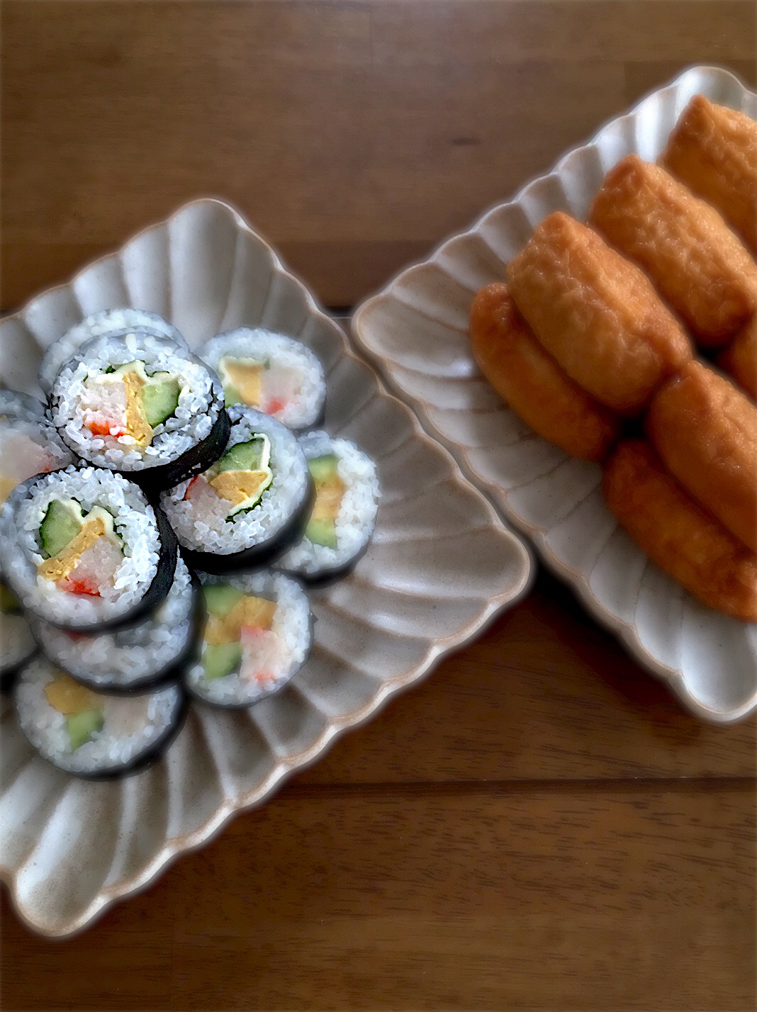 サラダしたらばで海苔巻き