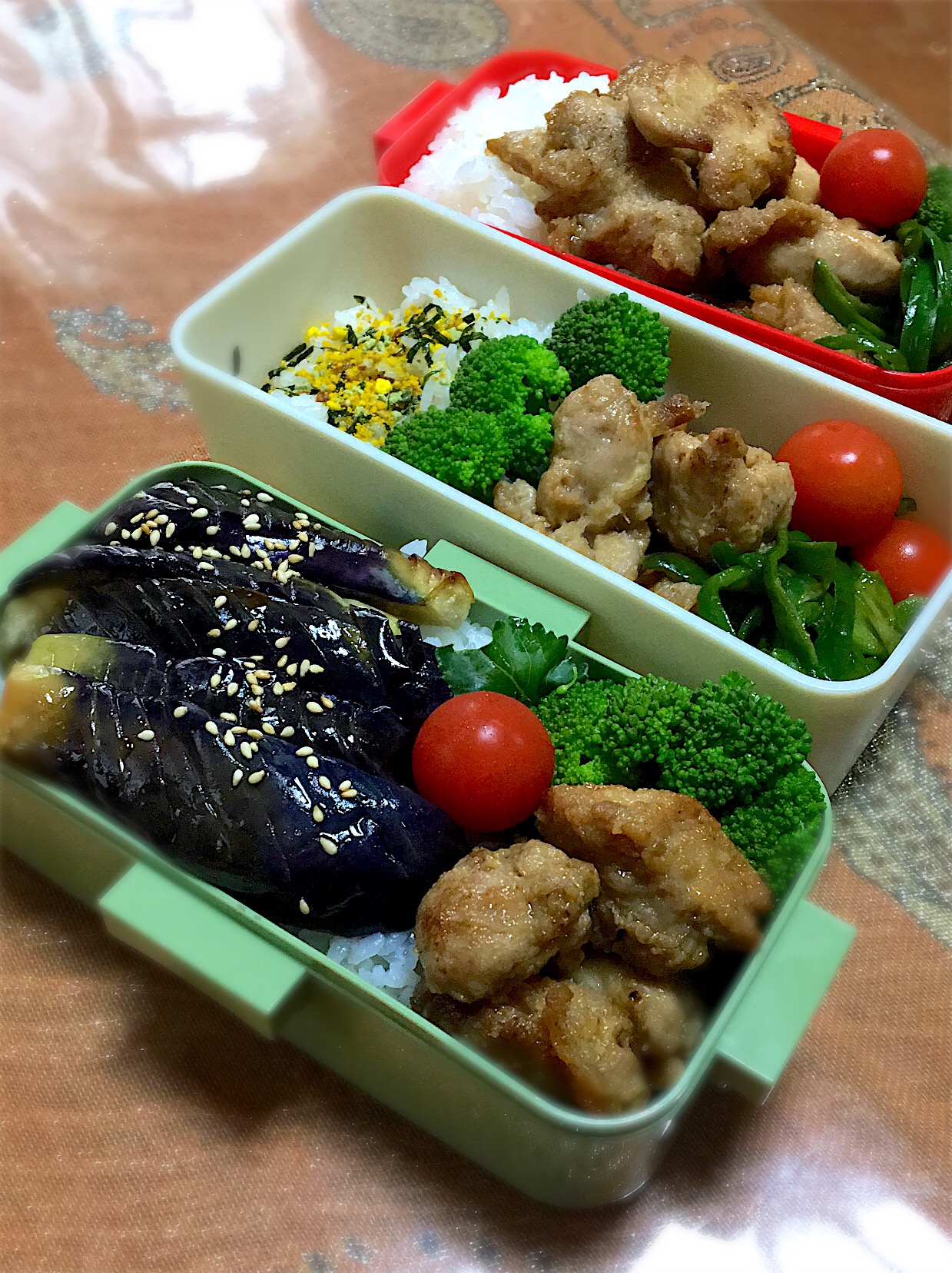 #お弁当 
 #和deミックスグランプリ2018  

6.22 主人と息子とワタシのお弁当?