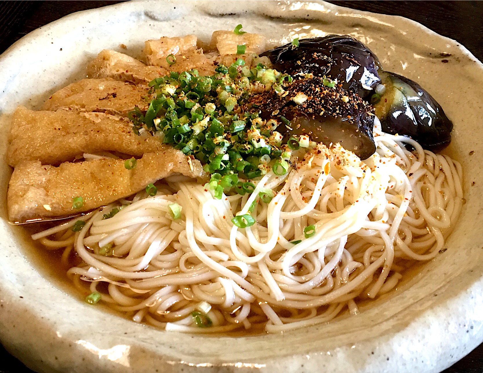 本当にはまってます ナス?素麺(冷麦) #冷麦バージョン #香川県名物 #今日も麺好き男のランチ