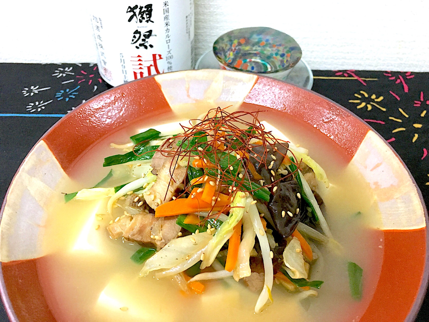 角煮タンメンの麺抜き豆腐スープ
獺祭 試 5月9日上槽（山口）