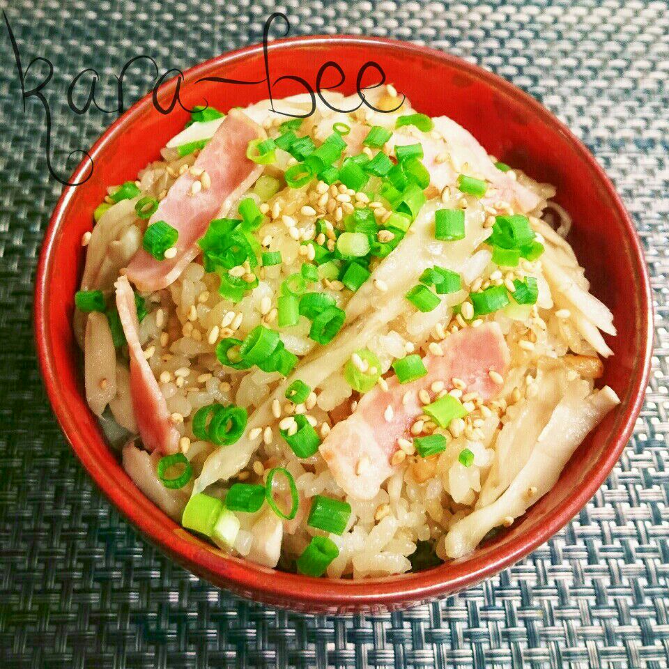 秋の旨味たっぷり 舞茸とベーコンの簡単炊き込みご飯 きのこ料理グランプリ ヤマサ醤油株式会社