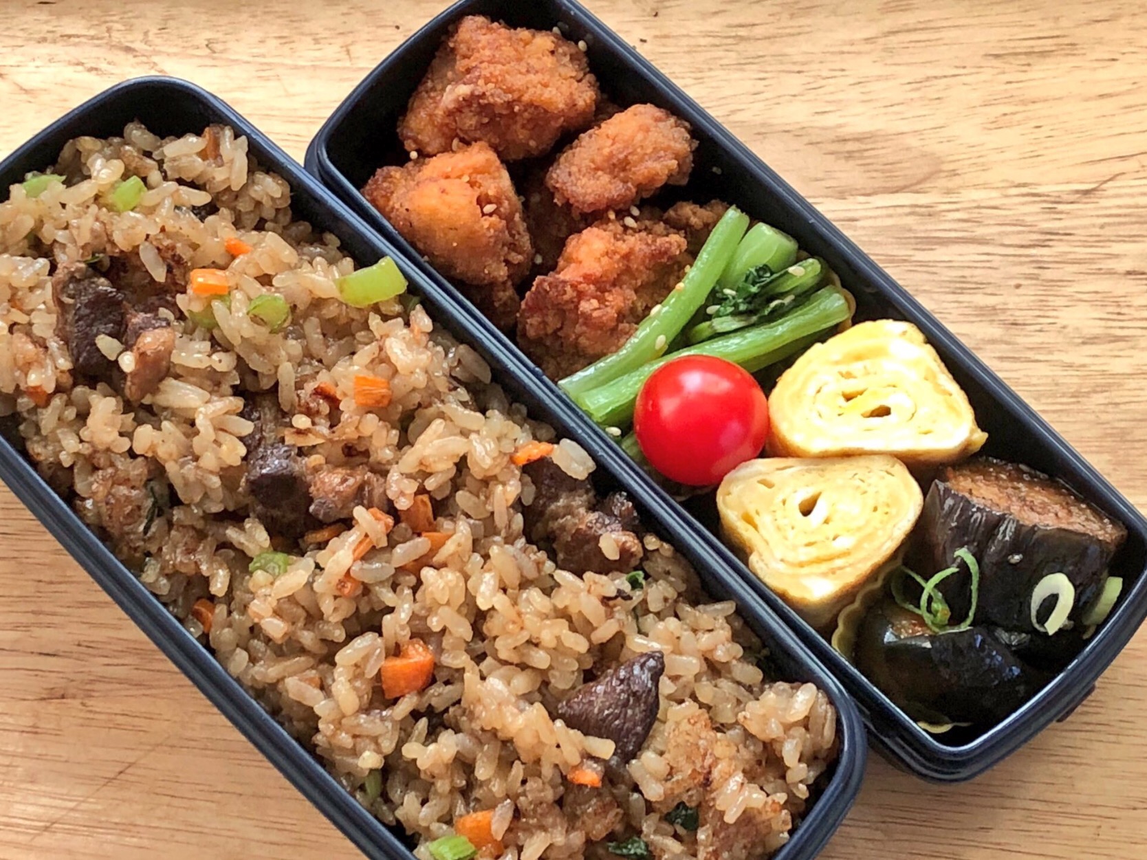 魯肉飯で炒飯 弁当