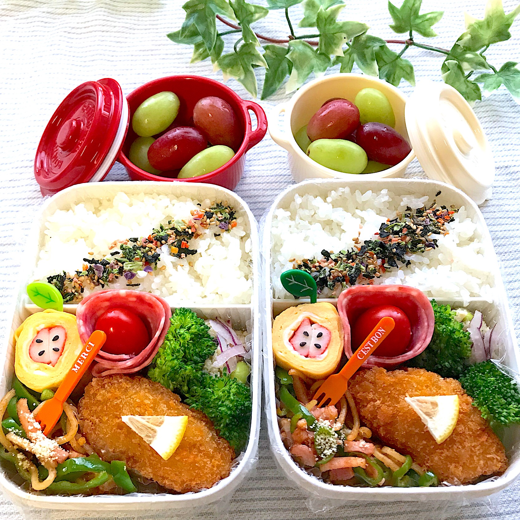 #高校生弁当  #双子弁当  #お弁当  #jk弁当