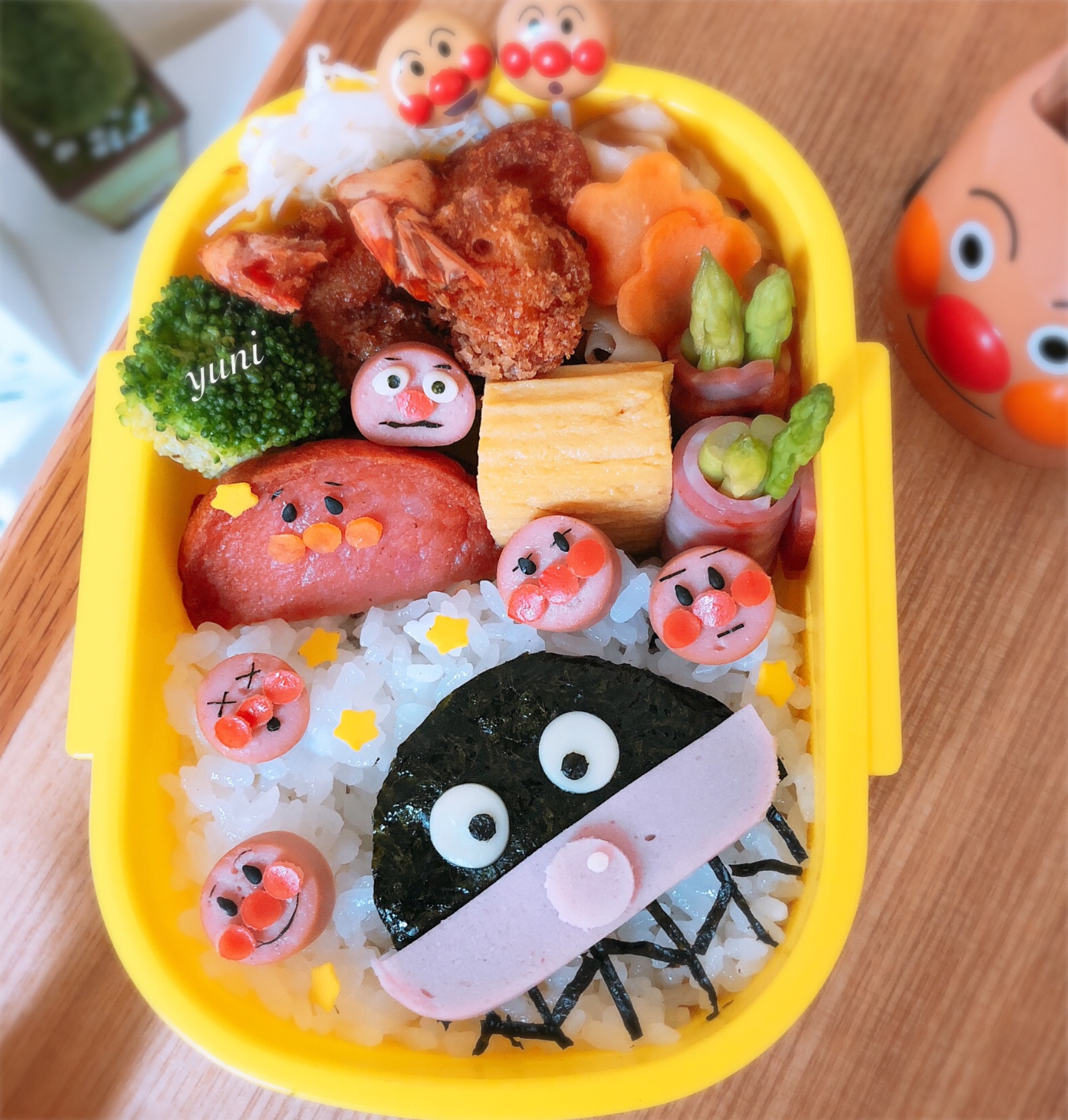 ?アンパンマン弁当?
#アンパンマン弁当#キャラ弁#デコ弁
#お弁当 #お弁当記録  #幼稚園弁当