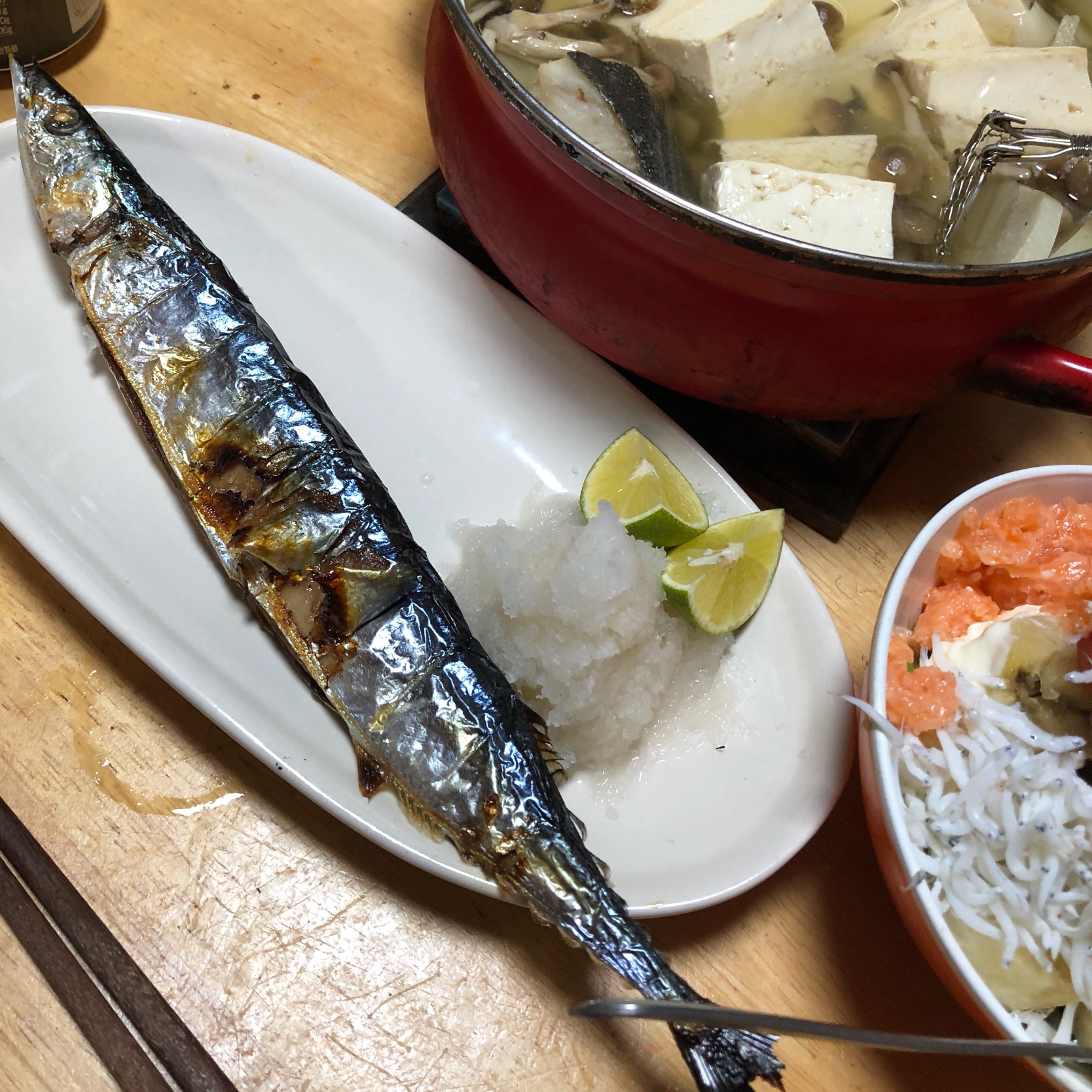 秋刀魚
湯豆腐