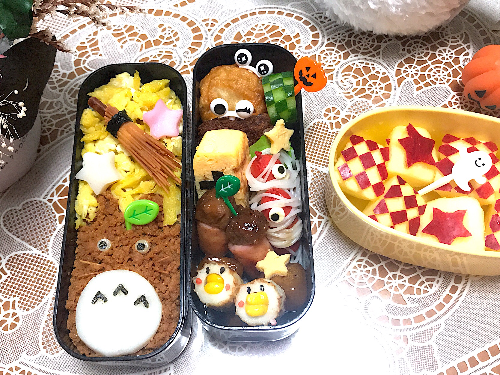 トトロハロウィンそぼろ弁当 トトロ弁当 そぼろ弁当 ハロウィン弁当 中学生女子弁当 娘弁当 ハロウィン料理 ハロウィン Bento世界グランプリ18 ヤマサ醤油株式会社