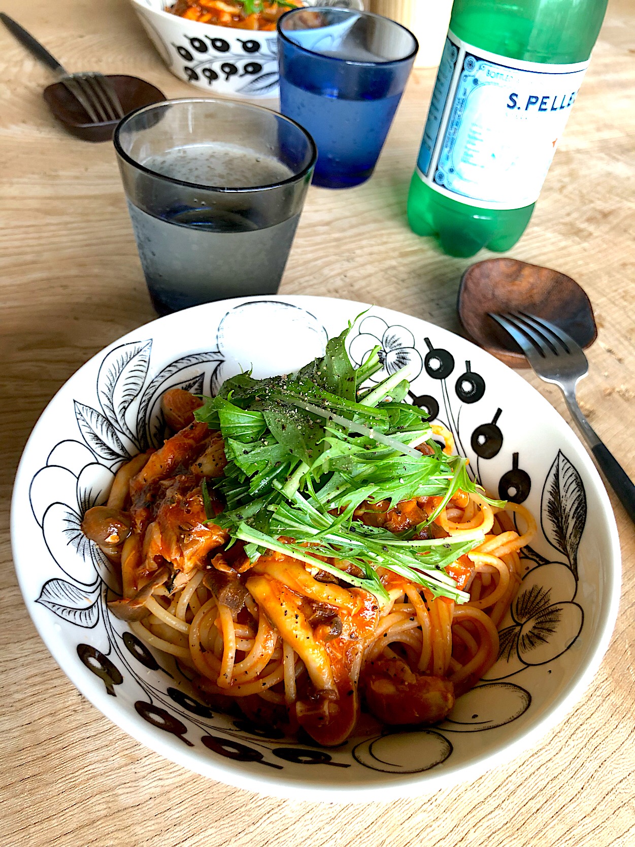 鯖缶パスタ