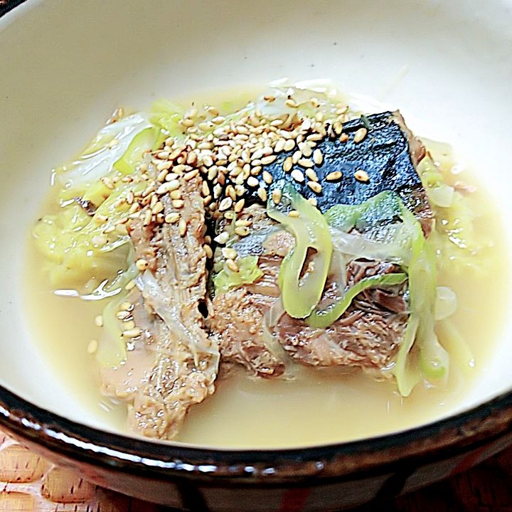 サバ缶と白菜の味噌煮