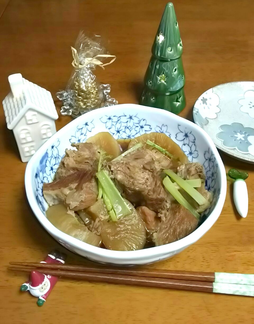 圧力鍋で?大根と豚の角煮?でほっこり温まる❤