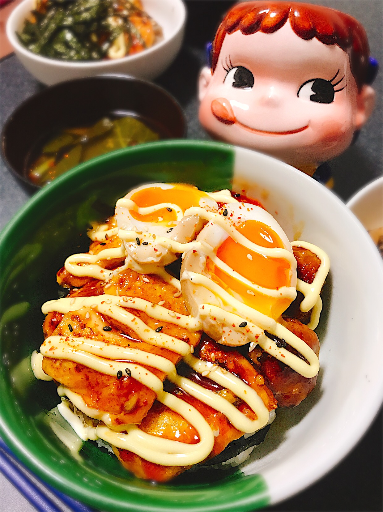 濃厚甘辛♡お豆腐のテリマヨ丼。